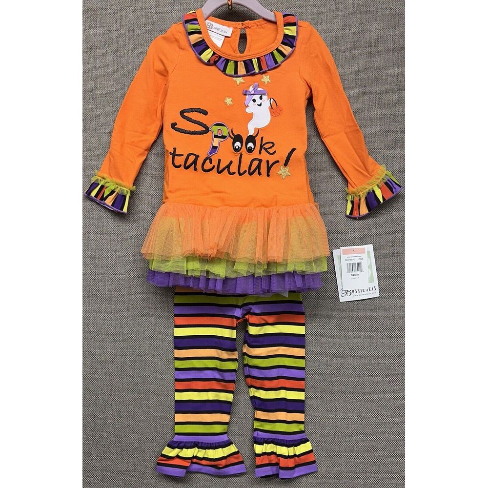 NEW BNWT Bonnie Jean Baby Halloween Outfit Clothes Spooktacular Ghost Size 2T